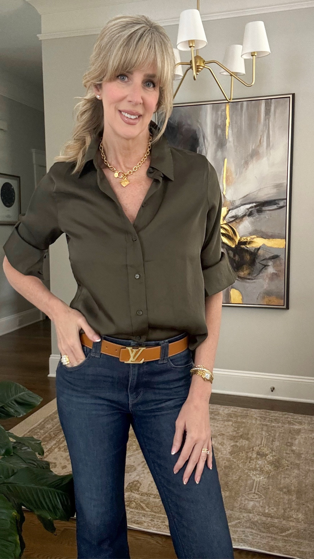 Every day staples always get a workout in my closet.  I’m looking forward to cooler weather and more button downs.  

Wearing size small in blouse, size 6/28 in jeans.  Tagged additional items at different price points.  My shoes are the Hermes Oran Sandal, tagged others that are more affordable.  

#LTKFindsUnder100 #LTKStyleTip #LTKSeasonal