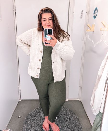 Old Navy Activewear Sale happening this weekend! My favs are linked, including this cute jumpsuit/one piece. I really think this is cute, step outside of your comfort zone and try it! Wearing my regular size 2X.

#LTKfitness #LTKsalealert #LTKplussize