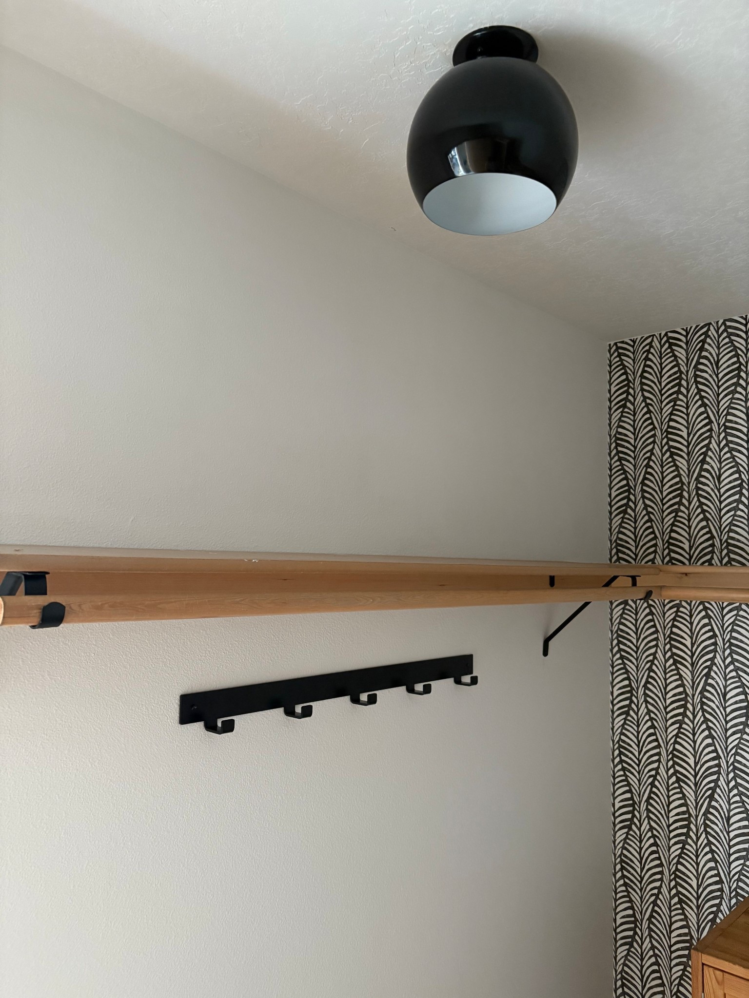 Changing out this light fixture to a dome flush mount light in my closet, made one of the biggest changes in elevating the space and making it feel more finished. Of course, soft white bulbs finish the look gotta get rid of those harsh white LED bulbs. I changed this light on my own and it’s a quick home update. I love the bold black enamel.

#LTKHome