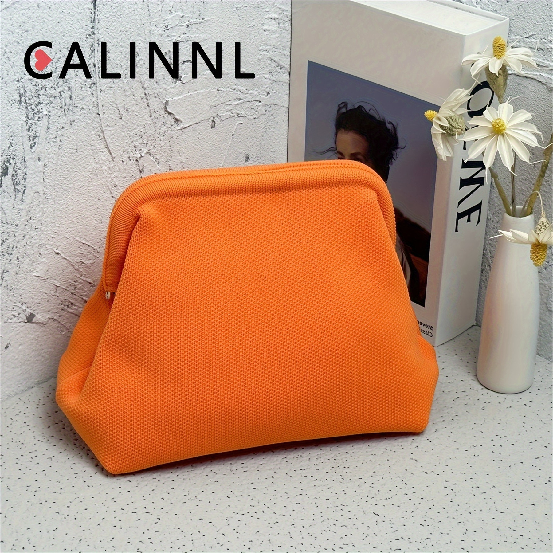 Casual Solid Color Crochet Clutch Bag Women Polyester Knit - Temu United Kingdom | Temu Affiliate Program