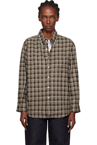 Dunst - Brown Check Flannel Shirt | SSENSE