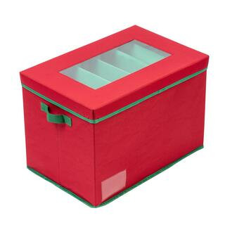 Honey-Can-Do 12 in. H Red Lights Storage Box SFT-09193 - The Home Depot | The Home Depot