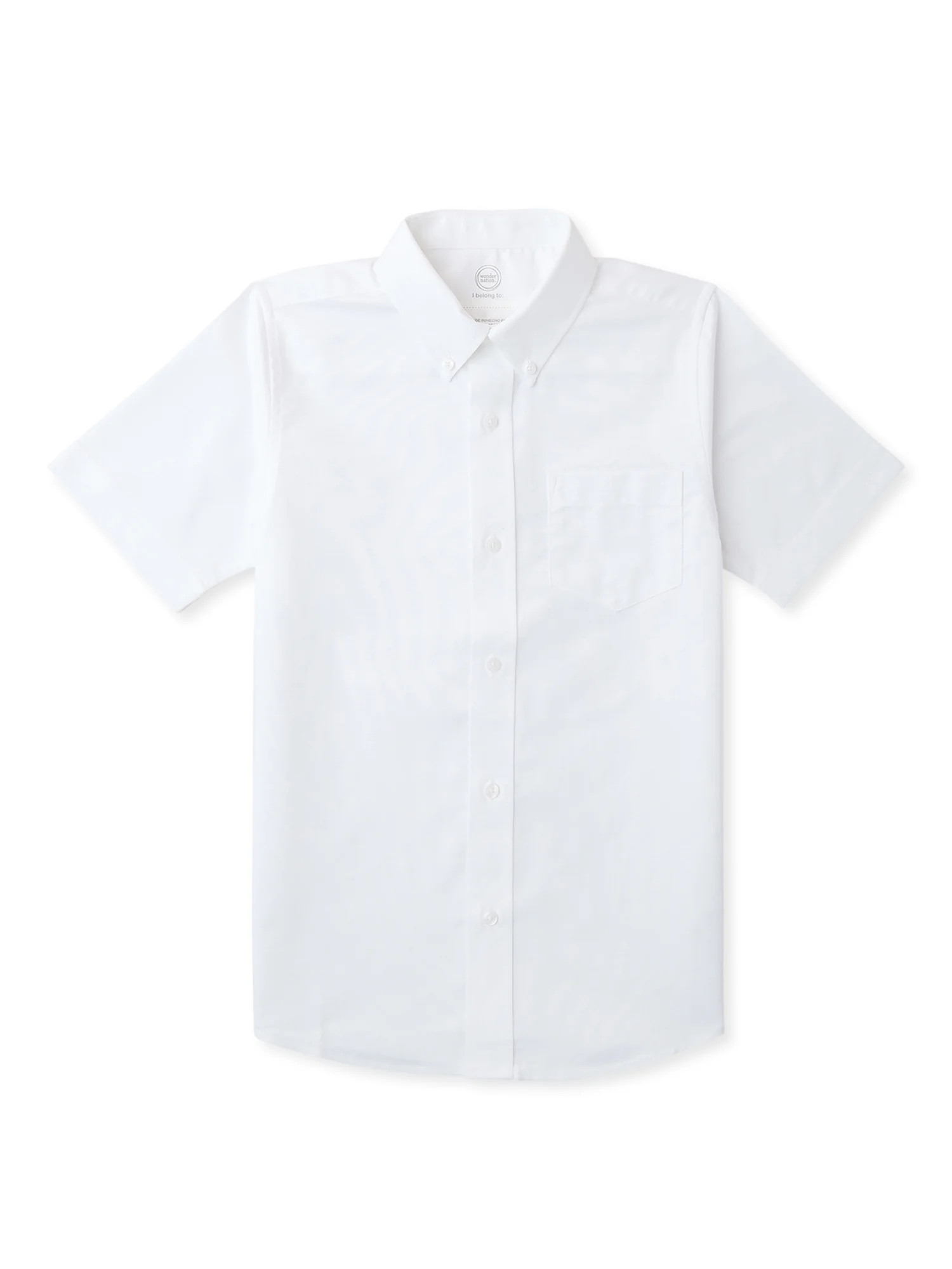 Wonder Nation Boys School Uniform Short Sleeve Button-Up Oxford Shirt, Sizes 4-18 | Walmart (US)