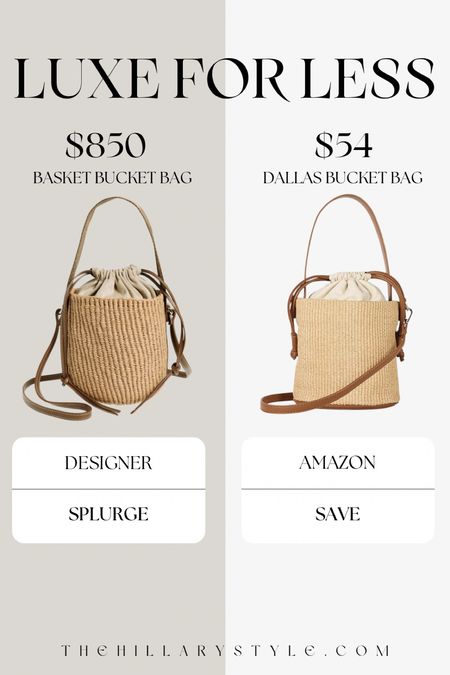 AMAZON Designer Look for Less: Trending Summer Basket Bucket Bag

#LTKItBag #LTKStyleTip #LTKTravel