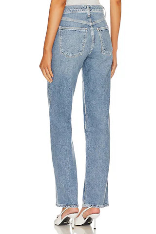 Harper Mid Rise Relaxed Straight Jeans in Flash | Revolve Clothing (Global)