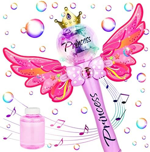 Bubble Machine Wand for Kids Toddlers, BESTBEL Magic Princess Bubble Maker Wand Auto Handheld Bub... | Amazon (US)