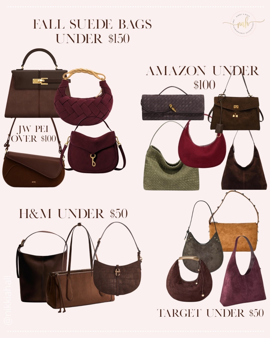 Fall and winter suede purses

#LTKFindsUnder50 #LTKItBag #LTKFindsUnder100