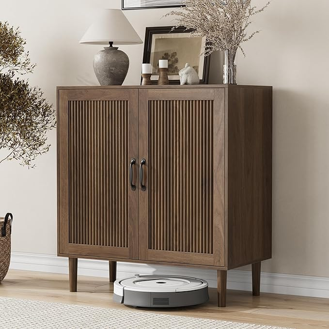 Sideboard Cabinet with Adjustable Shelf, Freestanding Small Buffet with Storage, Wooden Console C... | Amazon (US)