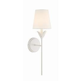 Crystorama Broche 21" High Matte White Wall Sconce | Lamps Plus