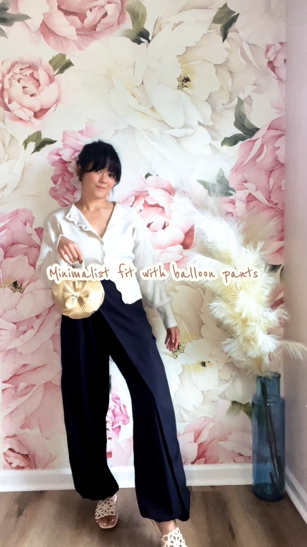 Ballon pants and oat scallop cardigan.

#LTKootd