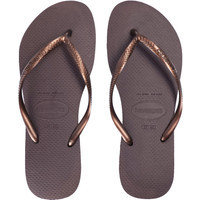 Havaianas Slim Dark Brown/Metal Acoused - BRA 37/38 | Sand Dollar Dubai