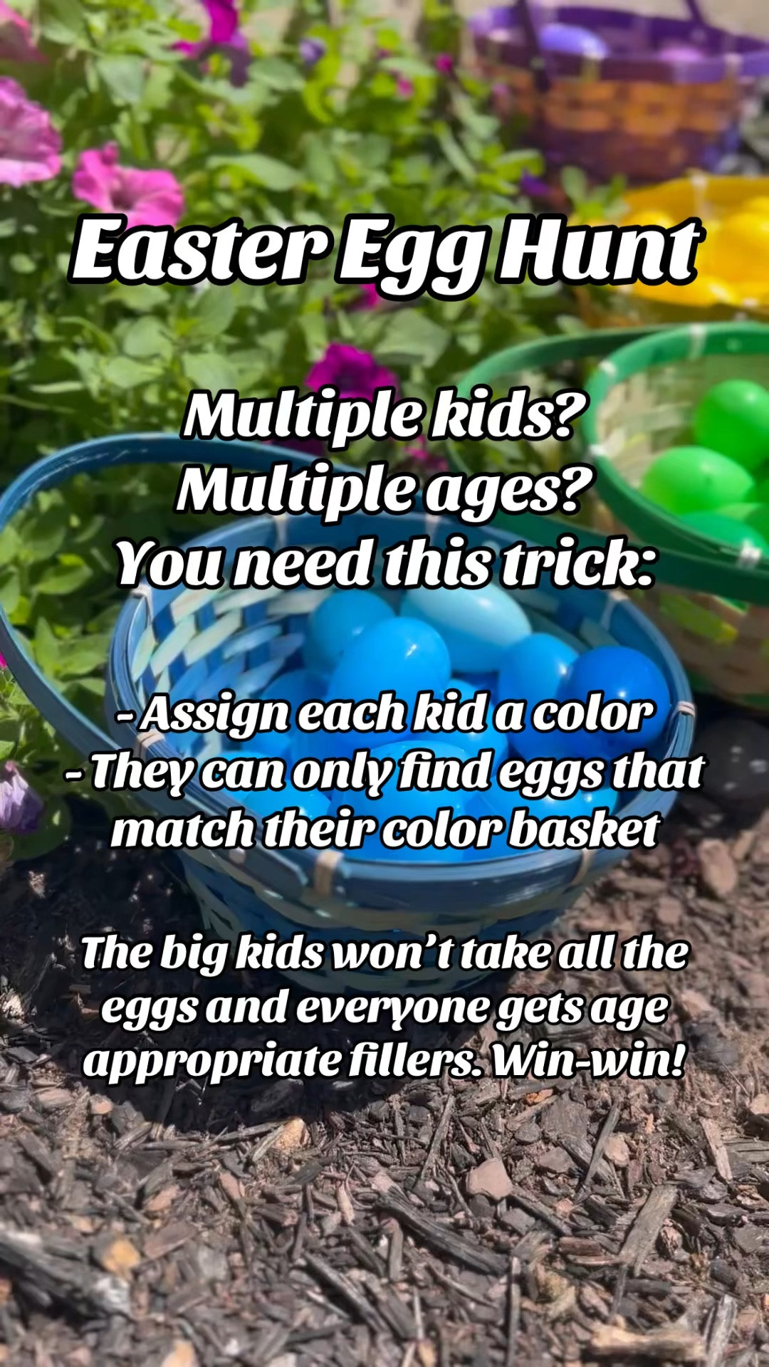 Hosting an Easter egg hunt? You need this trick! Make life easier on the adults and the kids with the easy eater egg hunt idea for all ages. Use the color trick to assign kids a color! Mom hack for Easter you didn’t know you needed 🤗 #easter #easteregg #mom #momlifebelike 

#LTKmomlife #LTKSeasonal #LTKKids