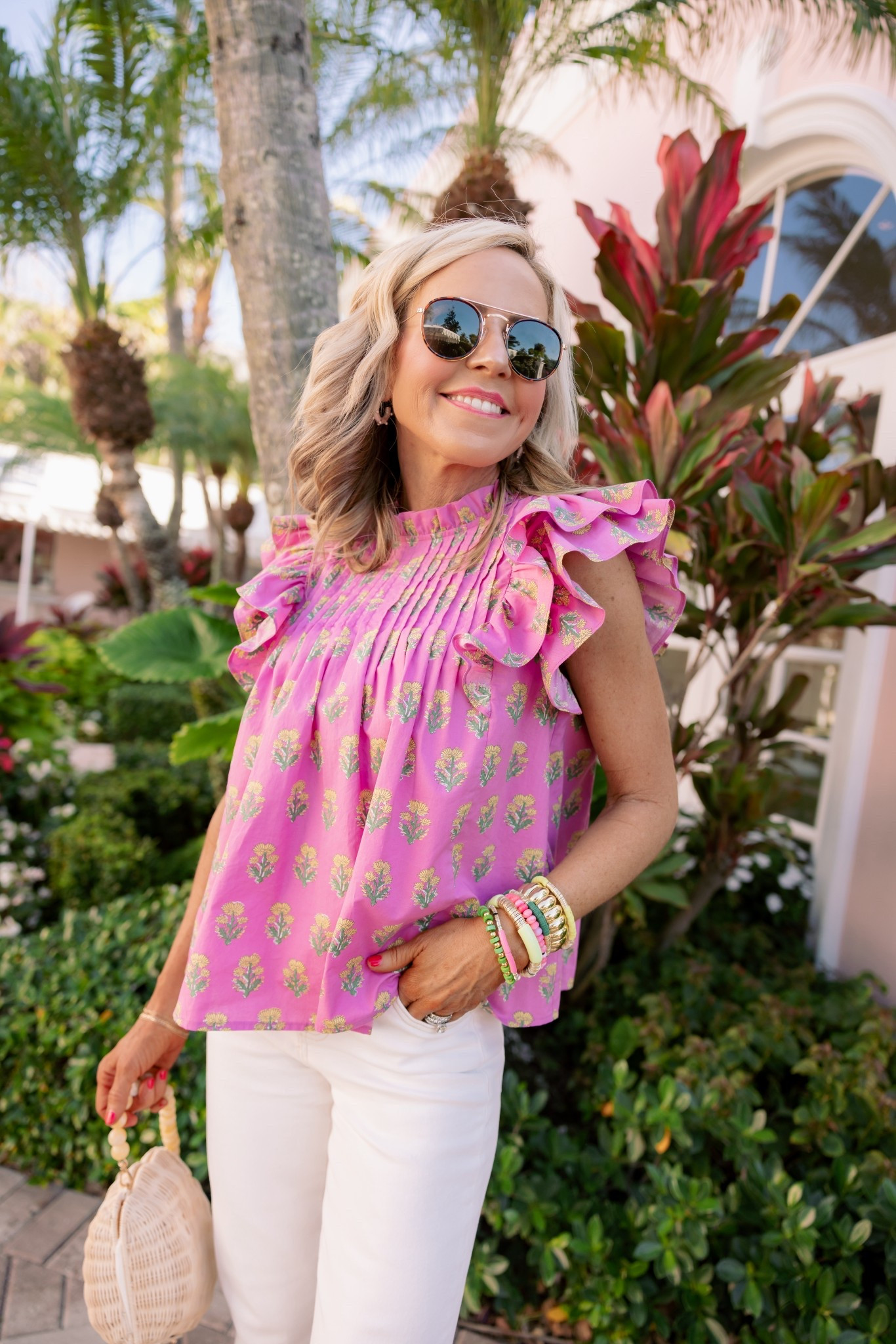 the bella in a blouse! short sleeve ruffles with picture perfect pleating, just $56 with natasha15 in small to large •  

#LTKStyleTip #LTKFindsUnder100 #LTKSeasonal