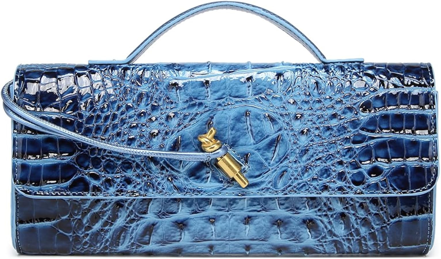 Trendy Women Crocodile Evening Clutch Purse Crossbody Shoulder Handbag Cute Vegan Leather Satchel... | Amazon (US)