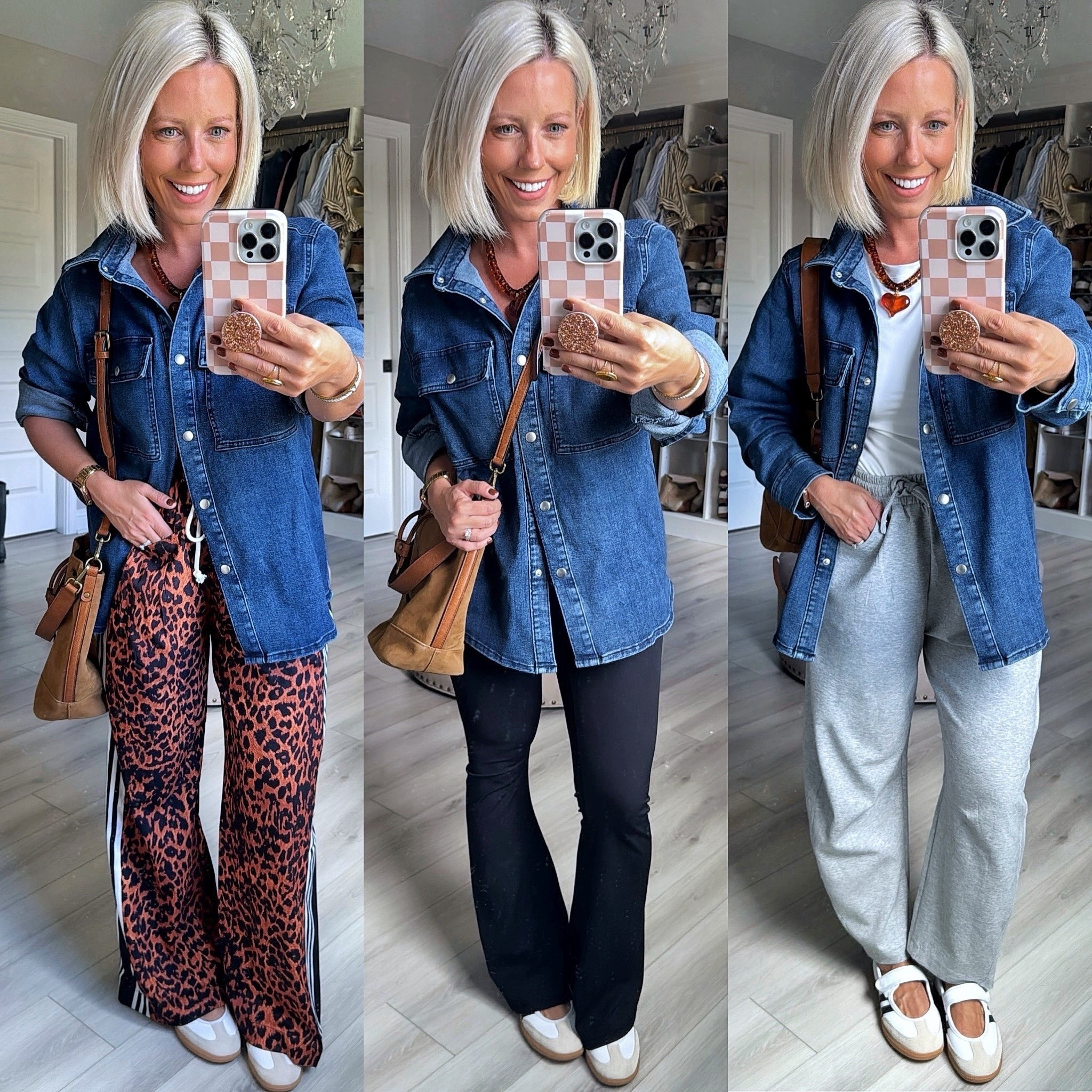 I love a good denim shacket and this one is soooo good!!!! The denim material is structured yet has some comfy stretch to it!!!
⬇️⬇️⬇️
Shacket wearing medium but need small (fits oversized).
Leopard pants size medium (could have down small).
Leggings small
Barrel lounge pants medium 

#LTKFindsUnder50 #LTKStyleTip 



#LTKootd #LTKSaleAlert #LTKSeasonal