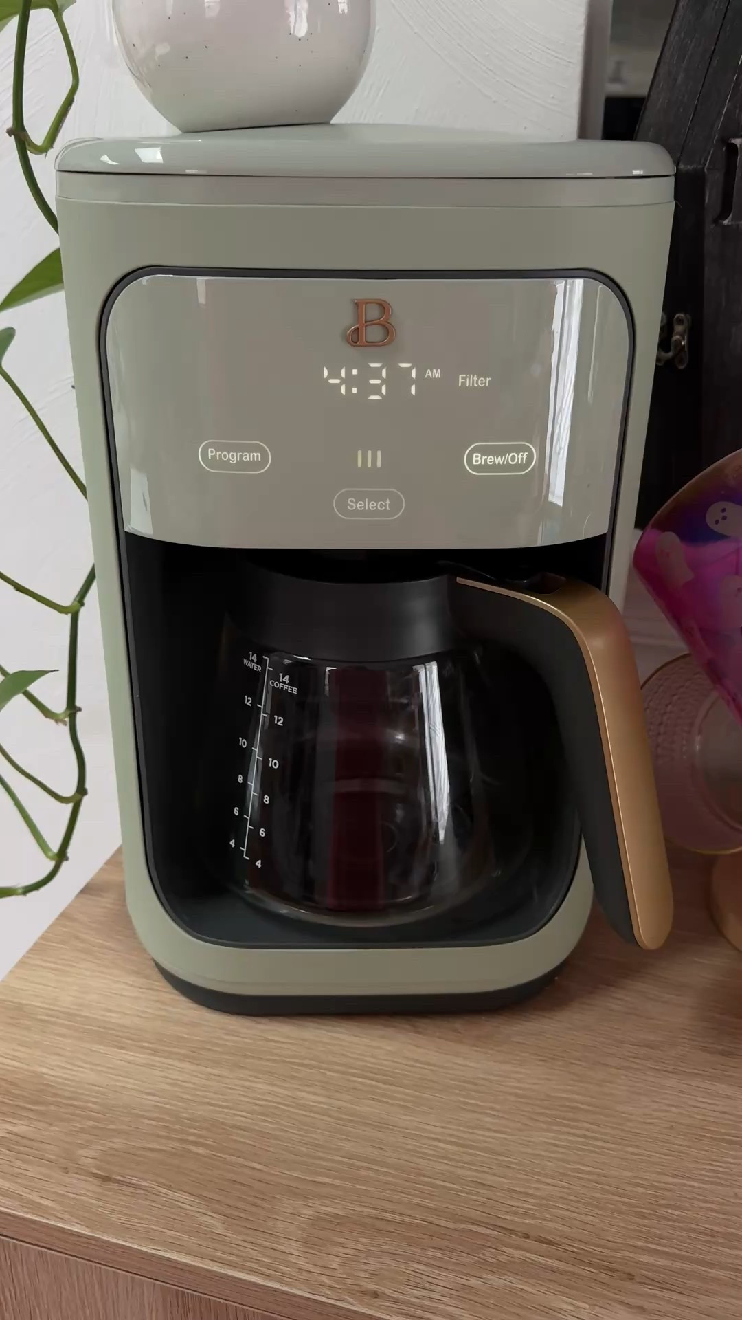 Beautiful by Drew Barrymore coffee maker. Comes in so many colors, programmable for the strength of your coffee and time to start brewing. 

#LTKHome #LTKSaleAlert #LTKFindsUnder100