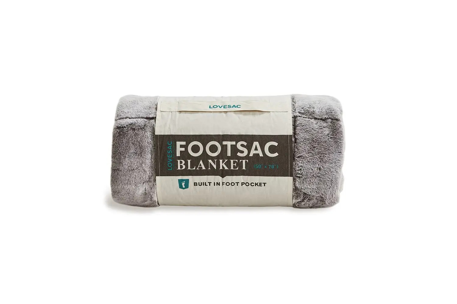 Lovesac Footsac Blanket: Charcoal Wombat Phur | Lovesac