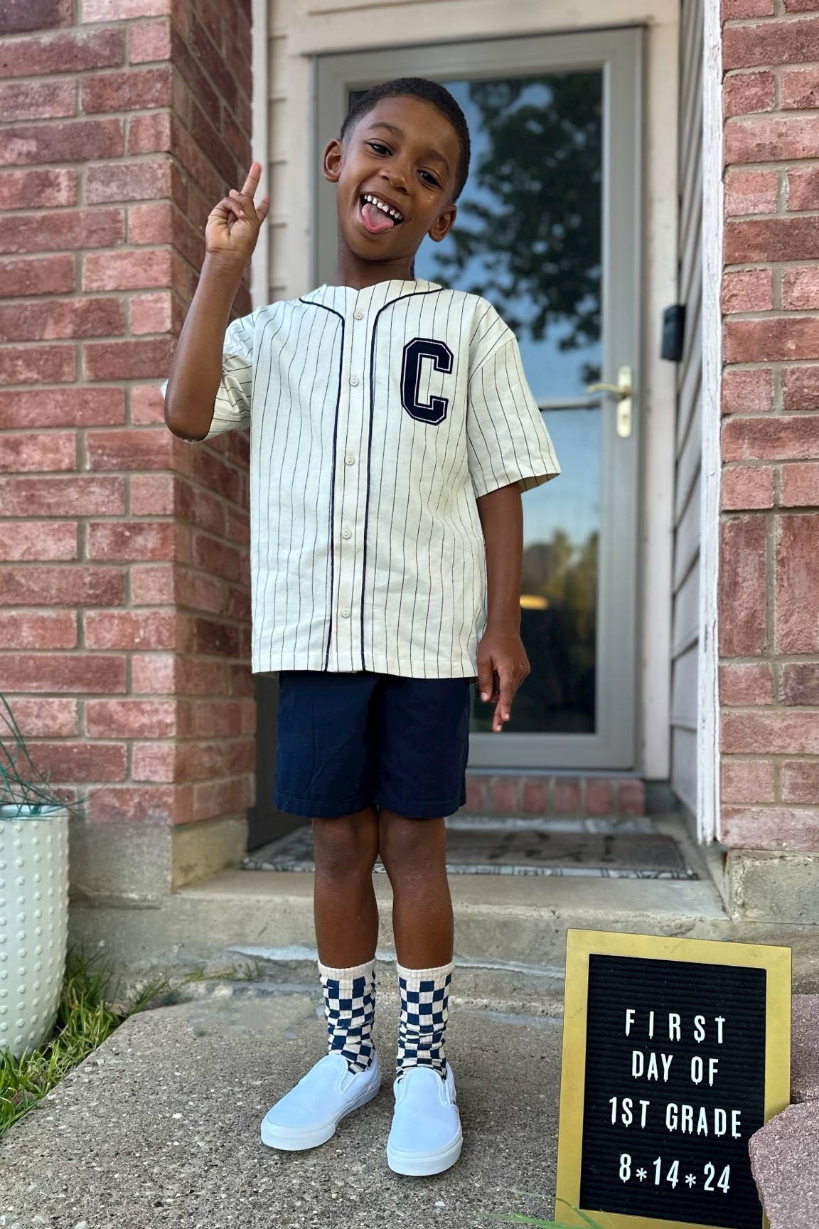 Kace’s first day of school
look! 

The jersey literally sold out as I was making this post 😩! Click the link to sign up for restock notifications 

Socks are #ZaraKids 2496/747

Everything else linked below 

#LTKBacktoSchool #LTKFindsUnder50 #LTKKids