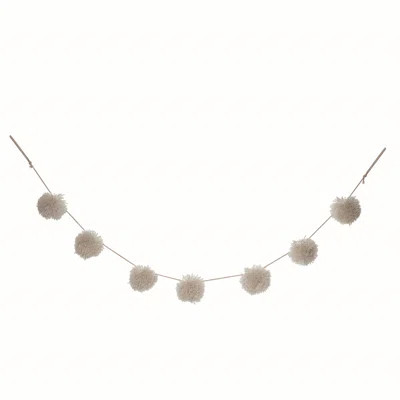 4' Plush Pom Garland | Wayfair Professional
