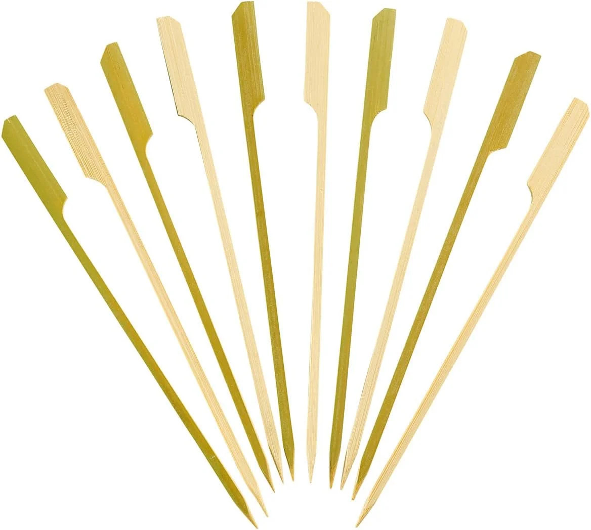 GUSTO 7" Paddle Bamboo Picks Wood Skewers for Appetizers, 100-Pack | Walmart (US)