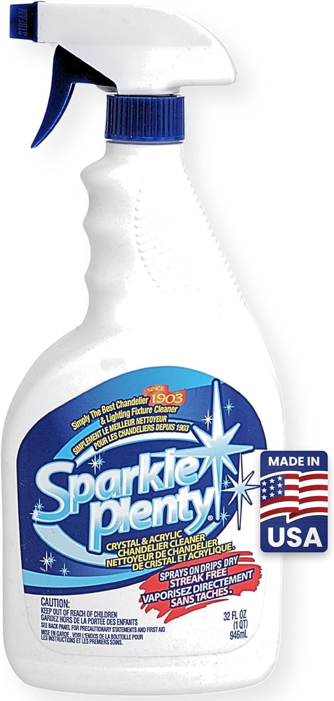 Sparkle Plenty Chandelier Cleaner Drip Dry Spray No Wipe - Dust Remover & Streak Free Glass Clean... | Amazon (US)