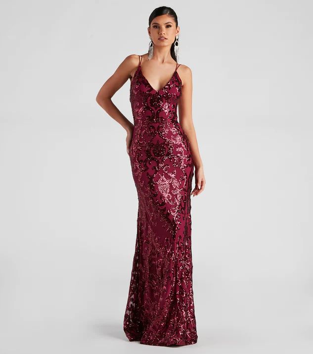 Lila Formal Open-Back Sequin Mermaid Dress | Windsor Stores