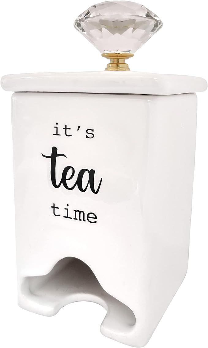 Mantha Homes Tea Caddy - Cute Tea Bag Organizer - Easy Access Tea Bag Holder and Dispenser Cerami... | Amazon (US)