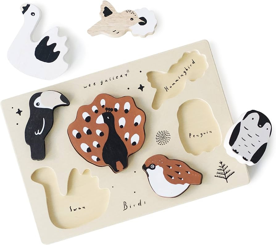 Wee Gallery Wooden Tray Puzzle Bugs, Montessori Toy for Toddlers and Preschoolers for Early Learn... | Amazon (US)