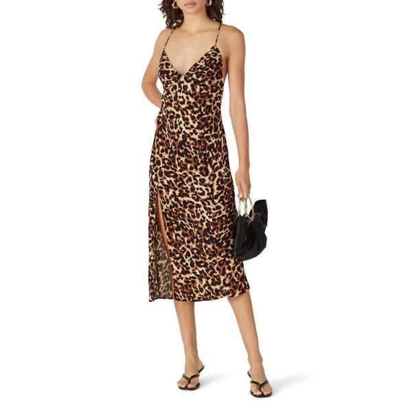 Resa Cheetah Harper Dress brown-print | Rent the Runway