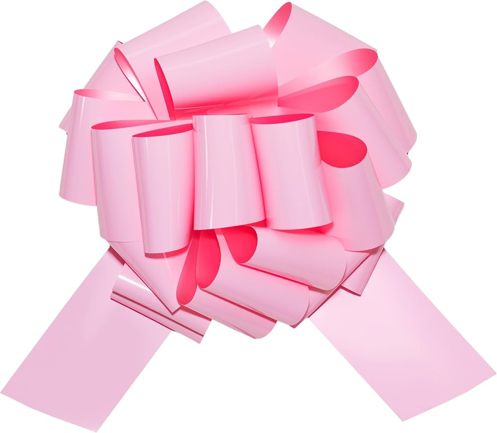 14" Large Pink Pull Bow, 1PC Glitter Big Gift Bow for Present Wrapping, Cars,Bike, Appliances, Ta... | Amazon (US)