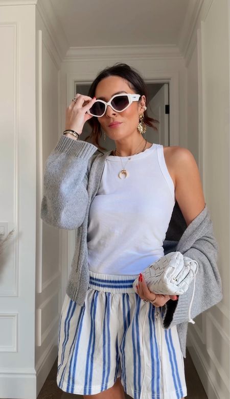 Loving these new sunnies for my upcoming European vacation! Use CODE: LUCY2FOR1 to get another pair free! 
Cardigan XS
Tank XS
Shorts XS
Shoes tts 

#LTKStyleTip #LTKSeasonal