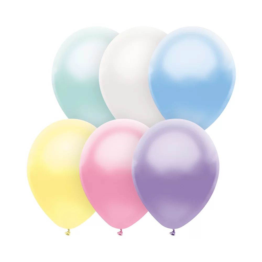 Way to Celebrate Latex Balloons 12" Pearl Pastels, 60 Count Bag - Walmart.com | Walmart (US)