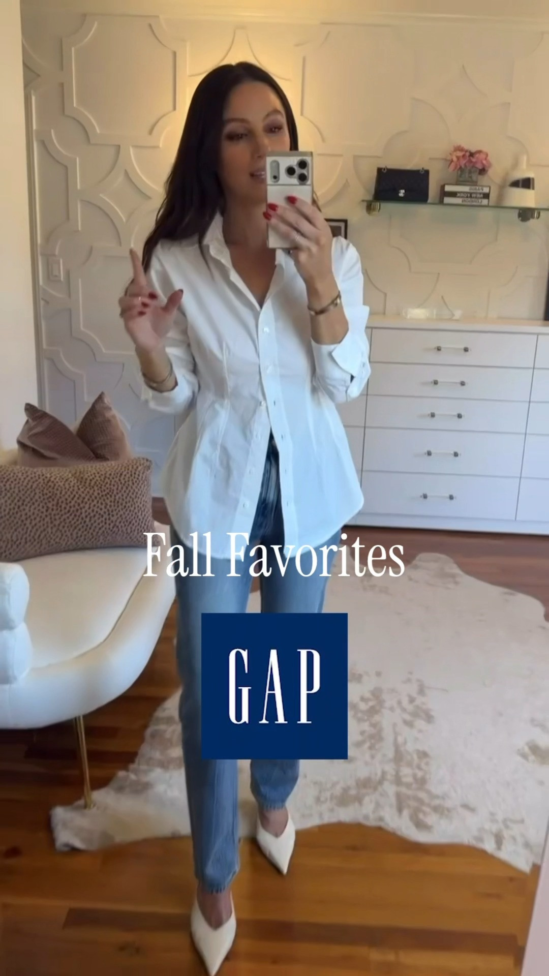 Must have Gap staples 40% off for friends and family! I did my true size in all except the denim darted top I sized up one! 

 #LTKgrwm #LTKootd #LTKOver40