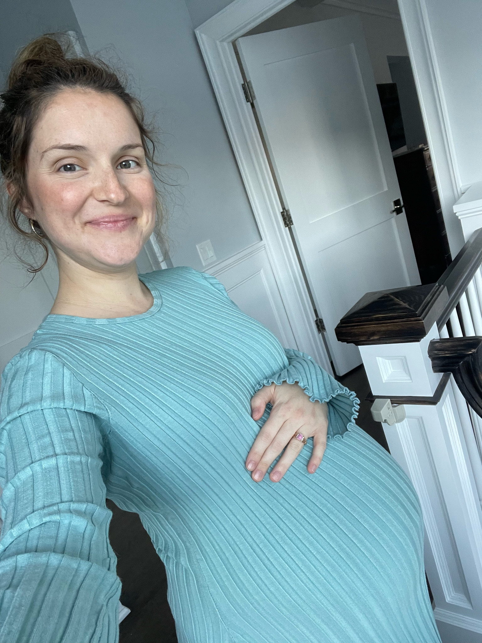 Maternity fashion. I love a good sweater dress for third trimester. #maternity 

#LTKbump #LTKSeasonal