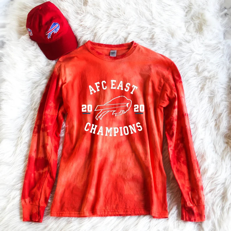 Buffalo Bills AFC East Champions Bleach Dye UNISEX Long Sleeve Tee, Bills Mafia T shirt, AFC East... | Etsy (US)