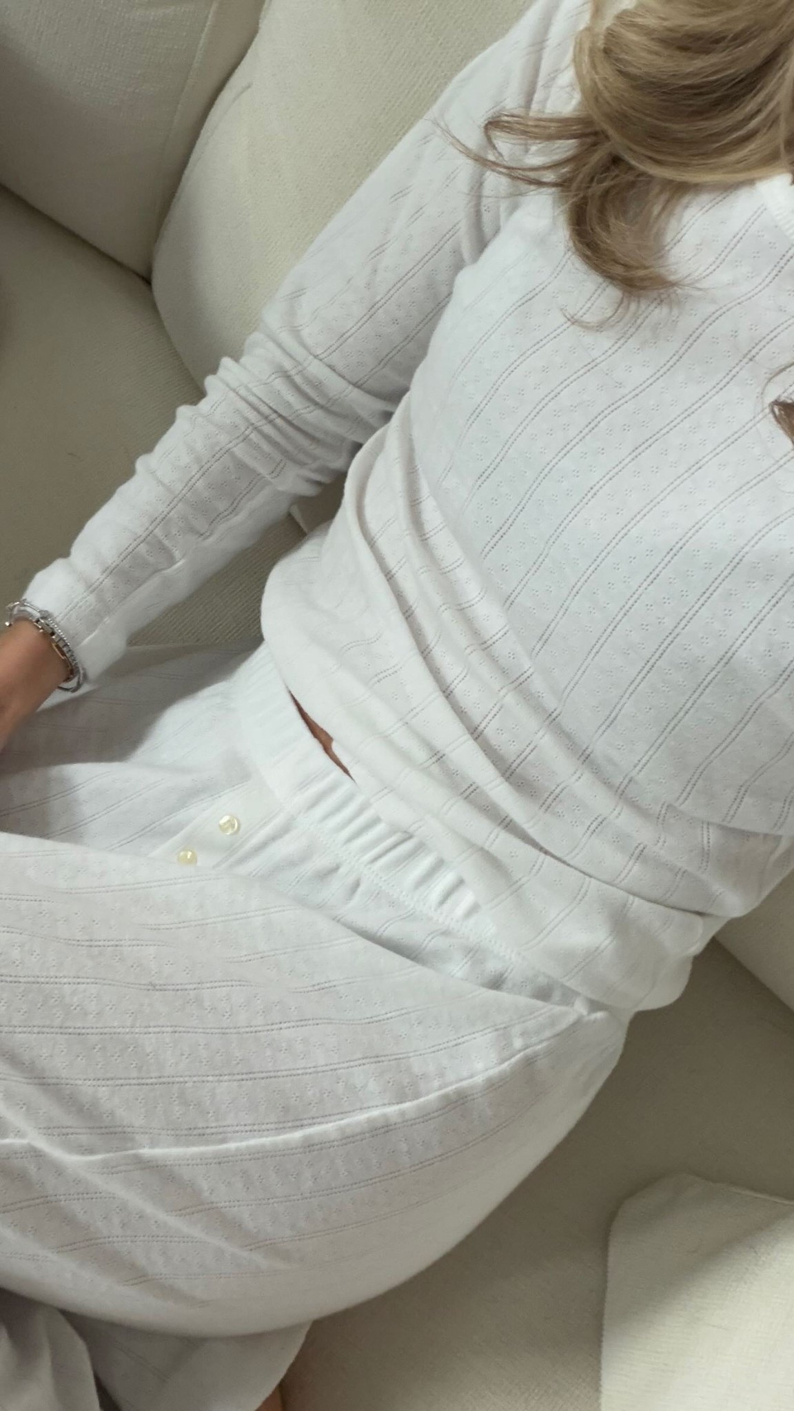 pointelle pajamas 

wearing size xsmall in both top and bottom 

#LTKootd #LTKFindsUnder100 #LTKdayinmylife