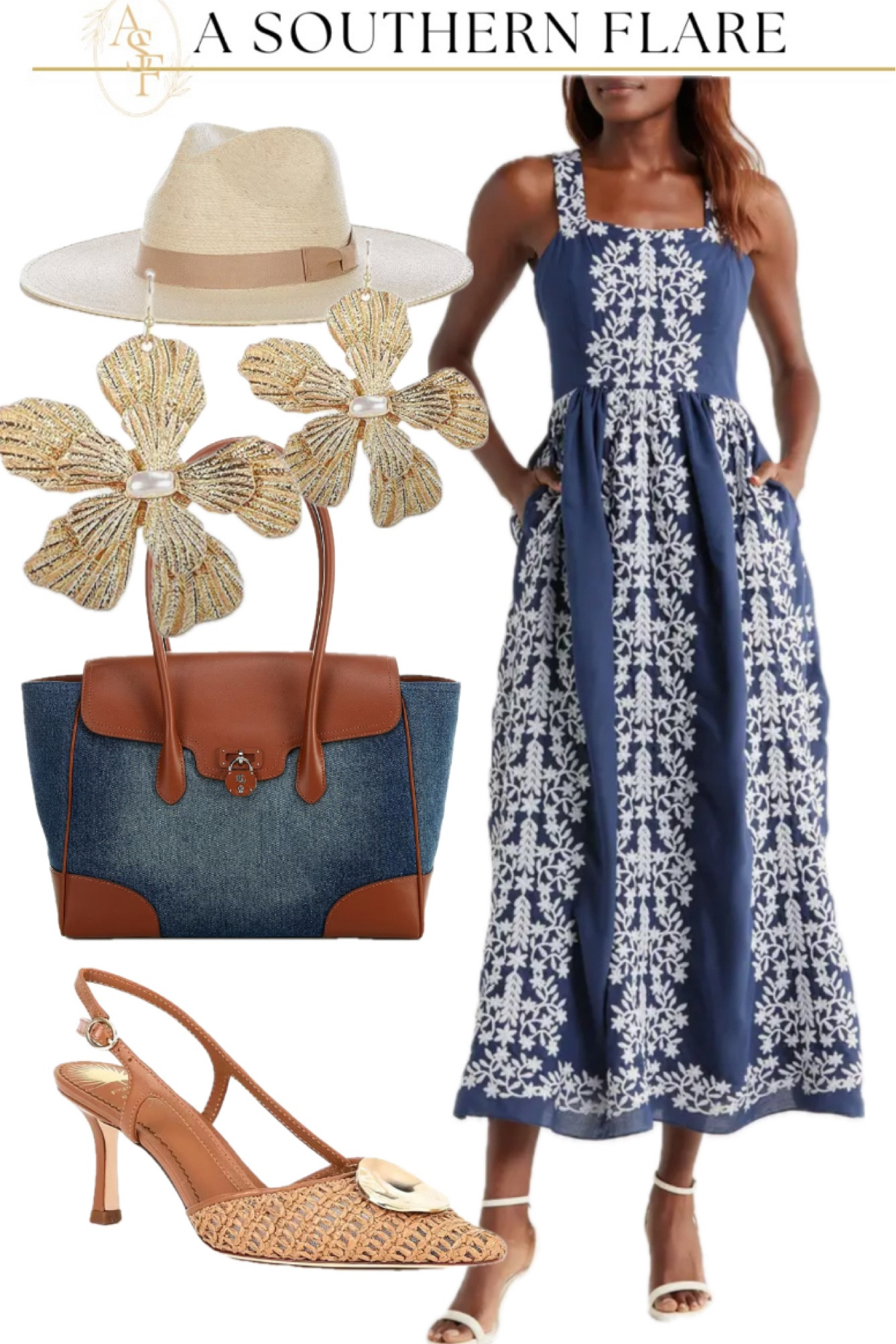 Women’s Fashion, resort, casual, event, Sun dresses, summer dresses, jewelry, earrings, heels, woven heels, bag, tote, Sun hat, spring, summer fashionn

#LTKItBag #LTKShoeCrush #LTKStyleTip