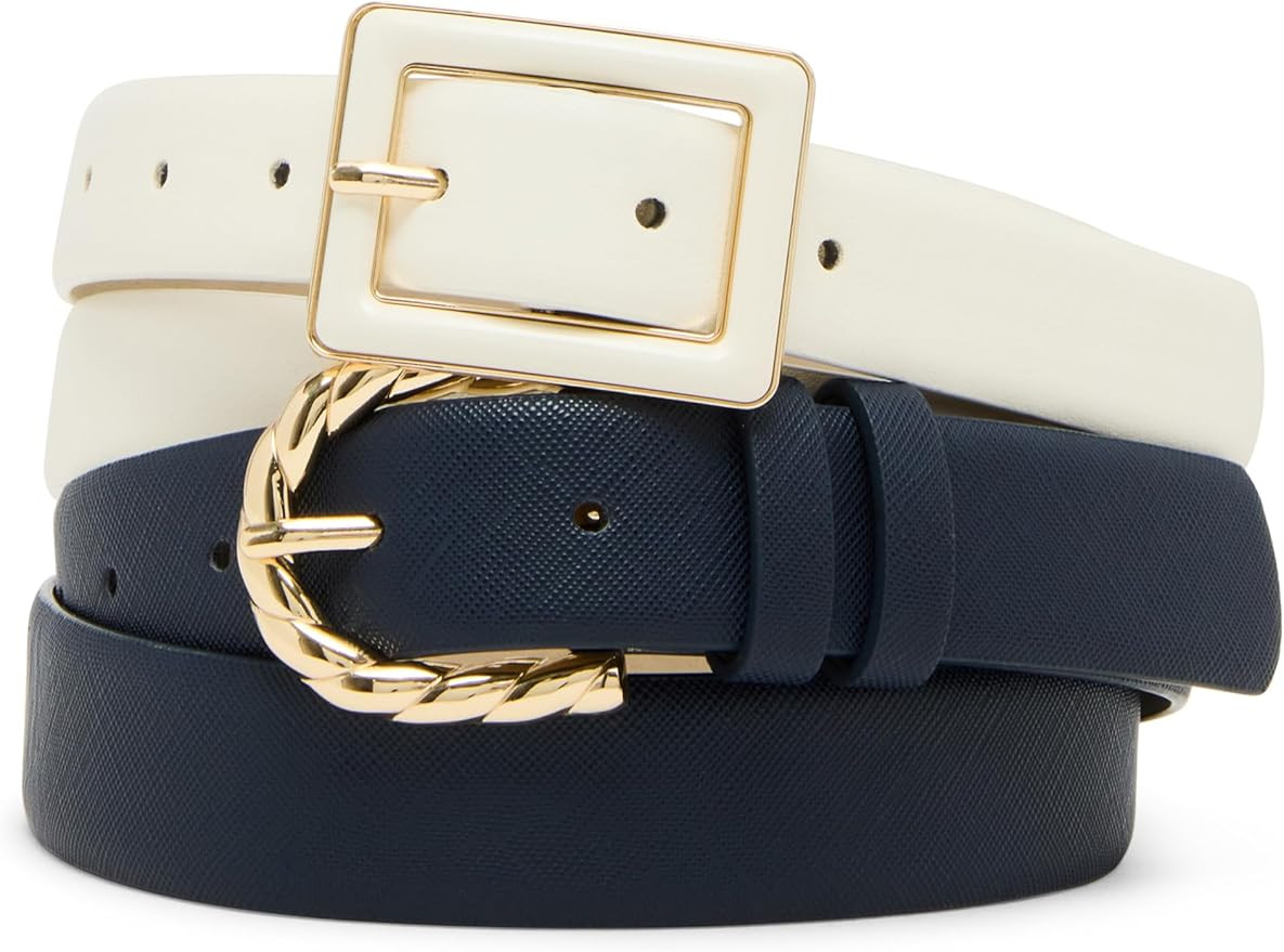 Anne Klein Women's Anne Klein Classic 2 for 1 Pant Belt | Amazon (US)