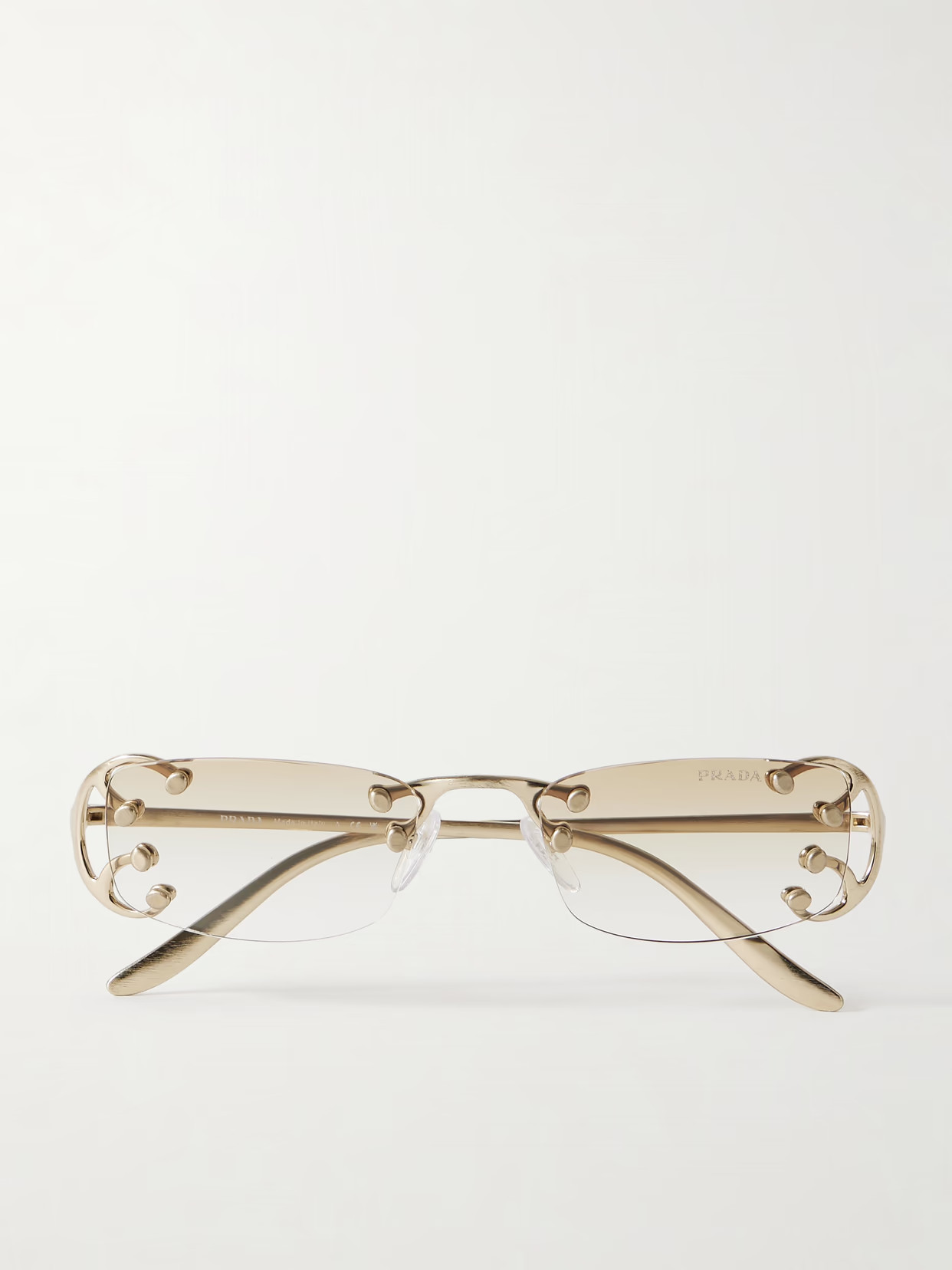 Prada Eyewear - Rimless Gold-tone Sunglasses - One size | NET-A-PORTER (US)