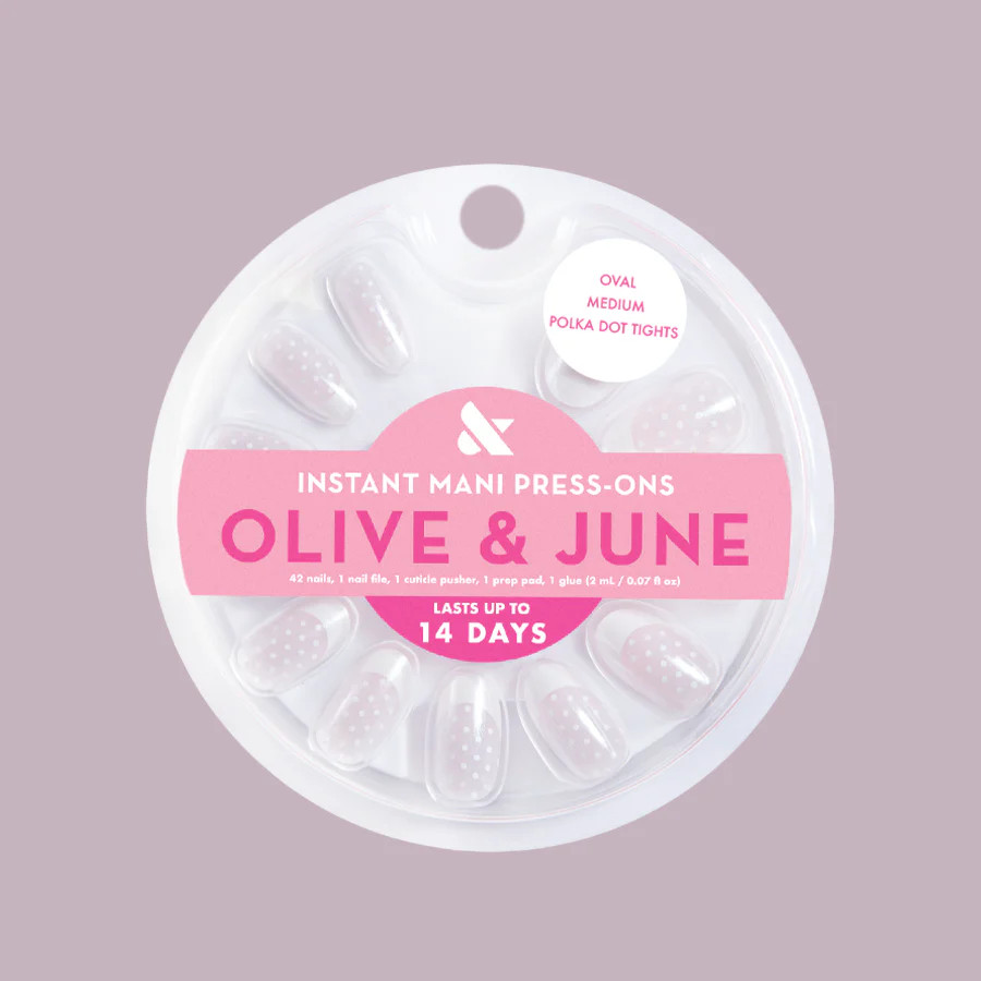 Polka Dot Tights - Press-On | Medium | Oval | Olive & June