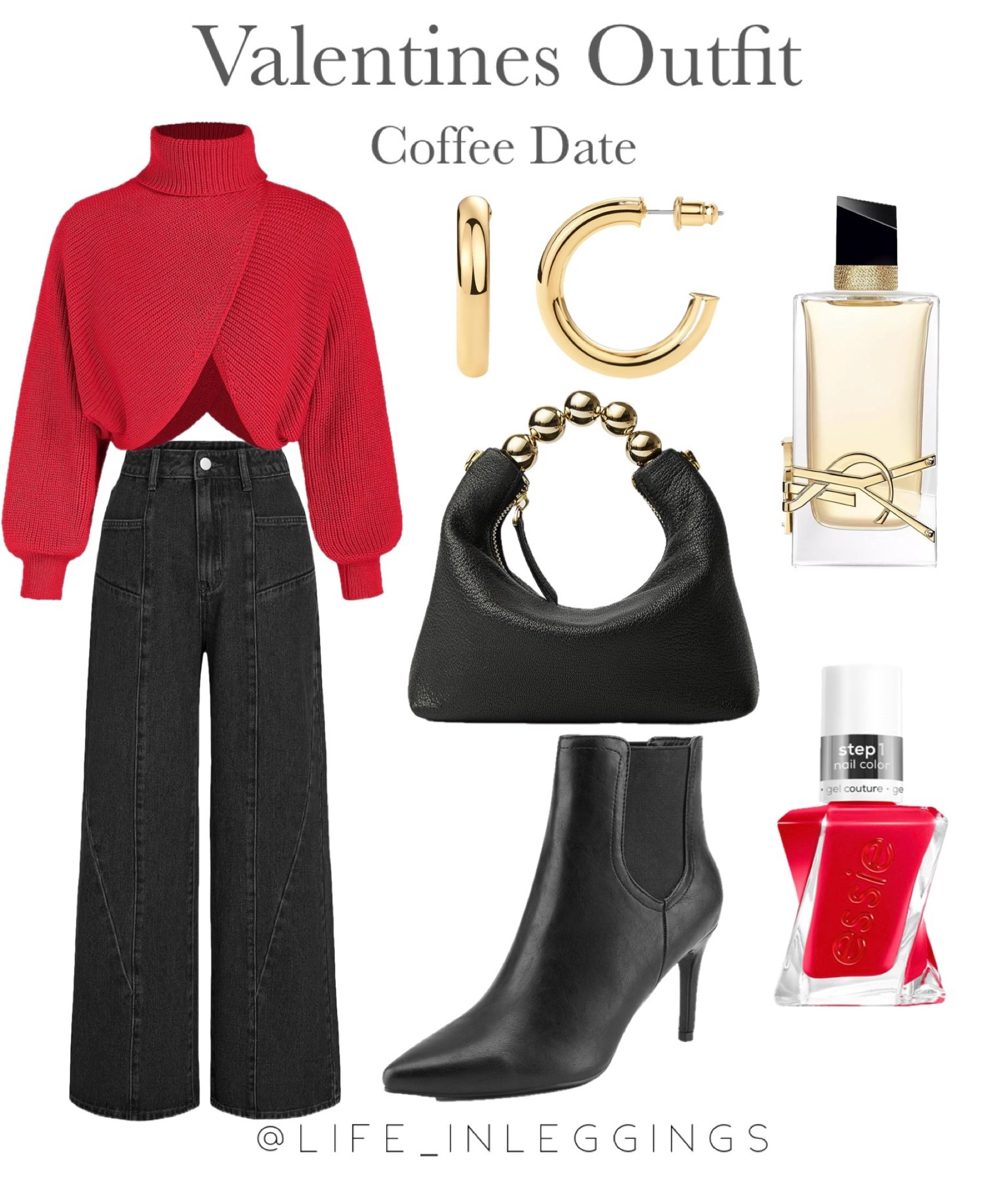 Valentine’s outfit Day look. Red sweater, black jeans, boots, date night outfit

#LTKParties #LTKFindsUnder50 #LTKSaleAlert