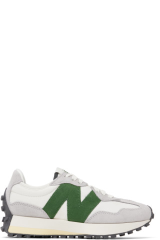 New Balance - White & Gray 327 Sneakers | SSENSE
