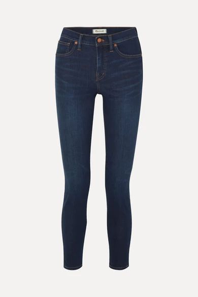 Madewell - High-rise Stretch-denim Skinny Jeans - Dark denim | NET-A-PORTER (US)