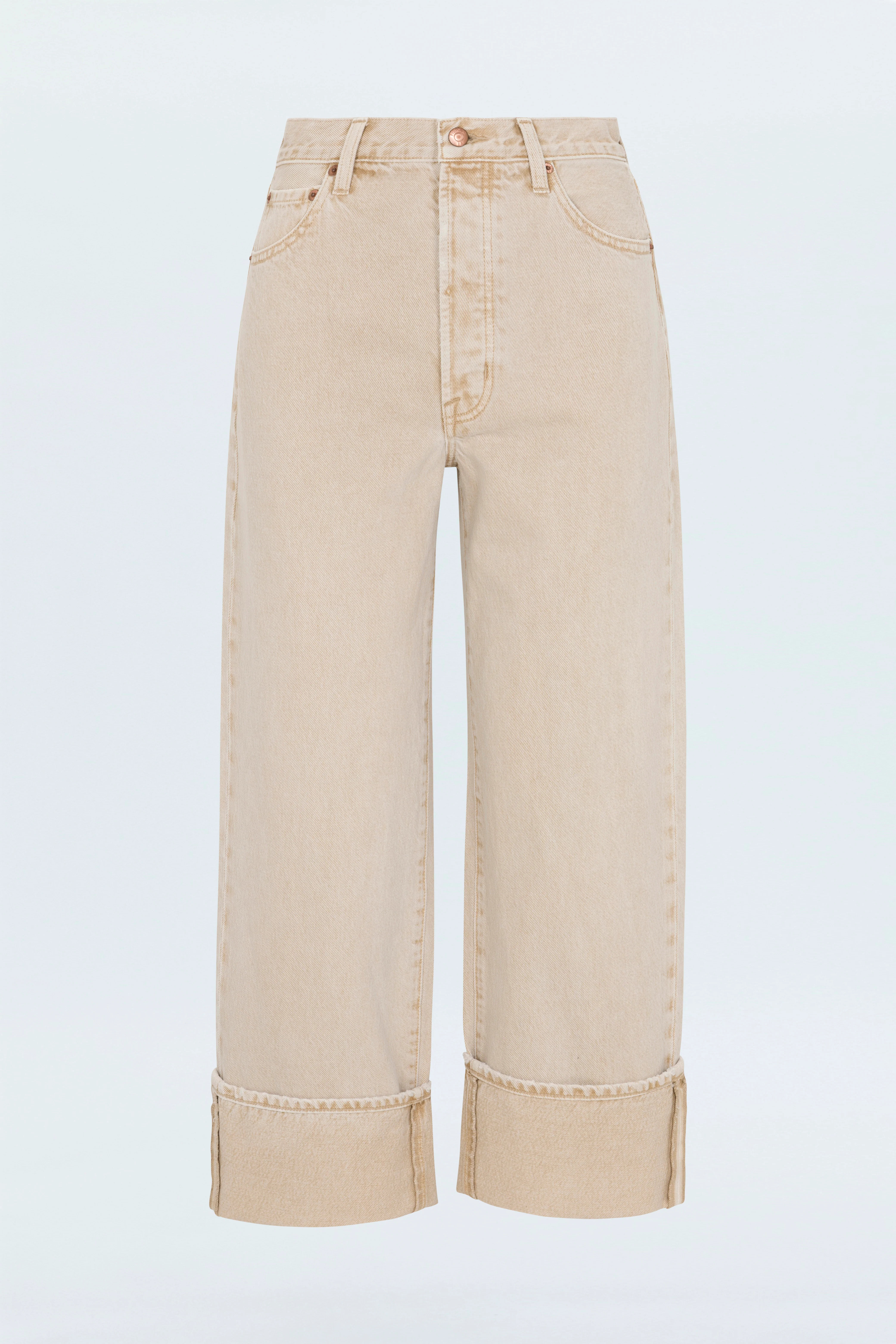 Ryder High Rise Cuffed Jean - Oat | Pistola Denim