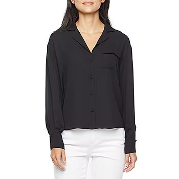 Worthington Womens Long Sleeve Regular Fit Button-Down Shirt | JCPenney