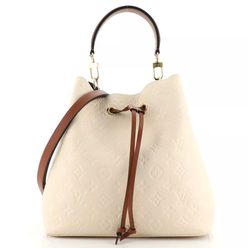 Louis Vuitton NeoNoe Handbag Monogram Empreinte Leather MM Neutral