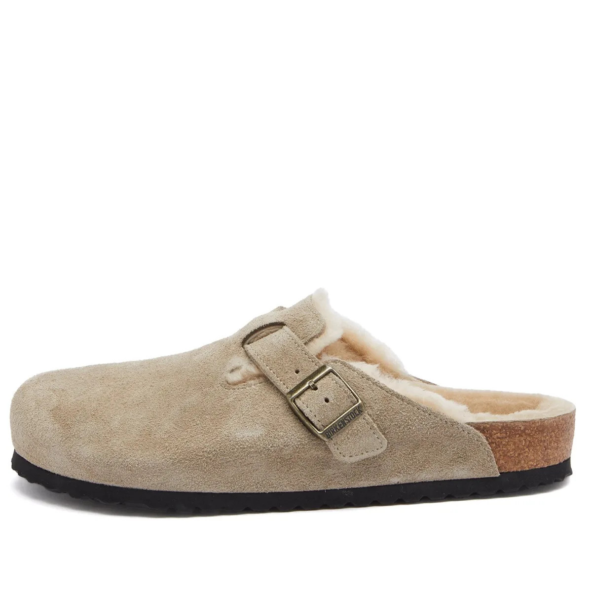 Birkenstock Men's Boston Shearling Clog - Taupe Suede, Size UK 10.5 | END. Clothing