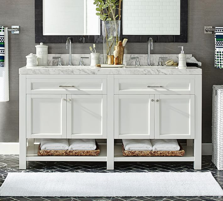 Piedmont 60" Double Sink Vanity | Pottery Barn (US)