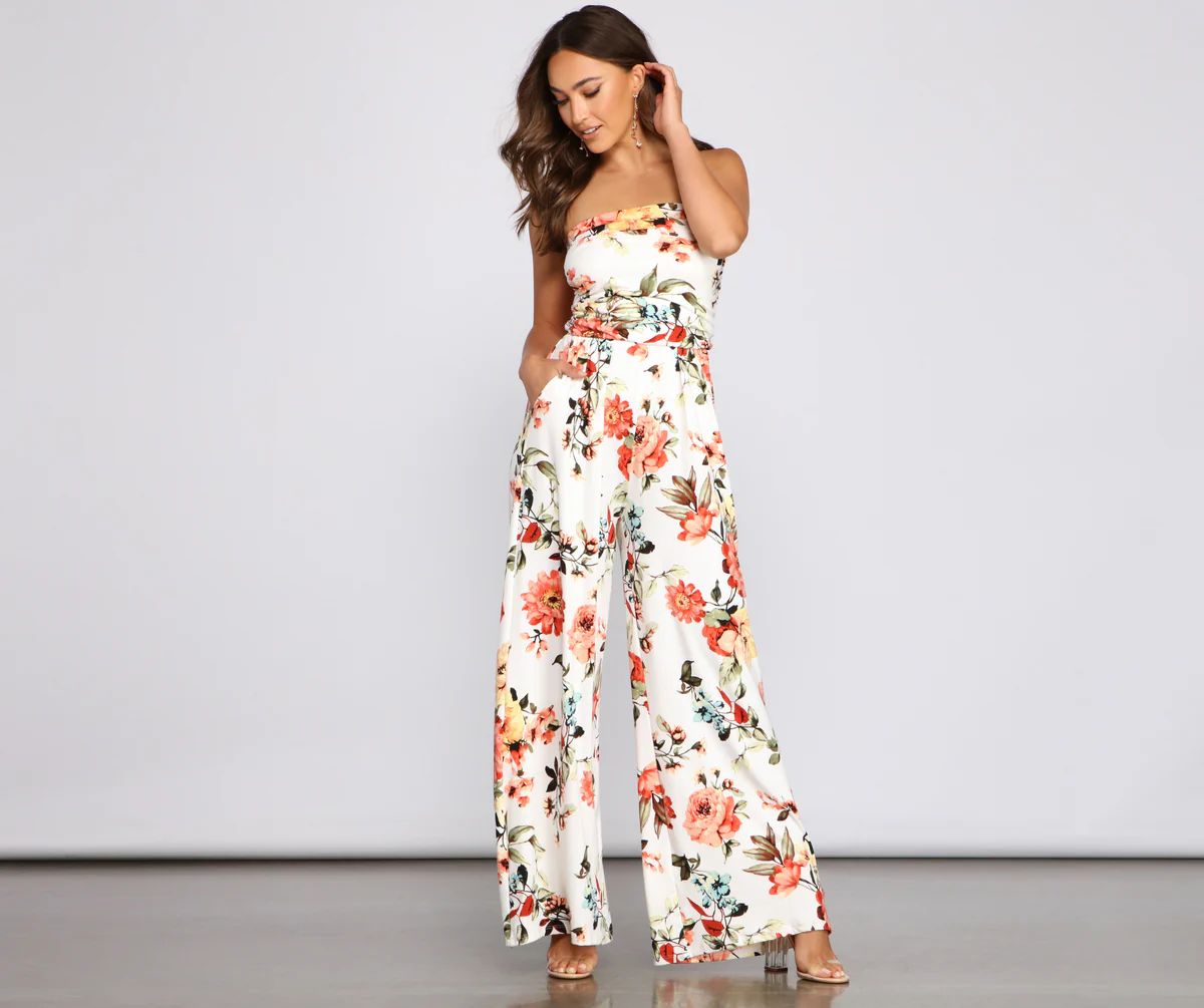 Stunning Beauty Floral Jumpsuit | Windsor Stores