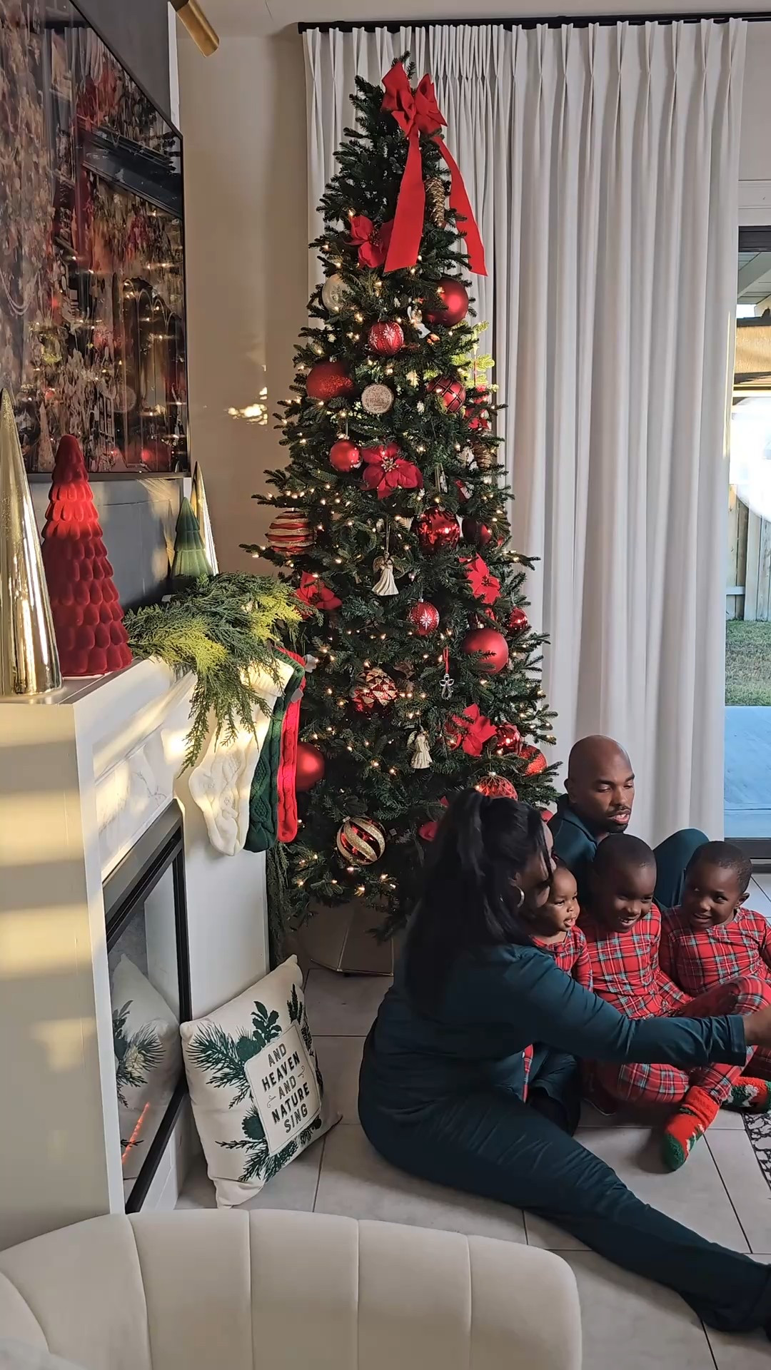 Family Christmas photo day! We always do Christmas pajamas because with three littles it seems like the best way to maintain outfits during the hustle and bustle. This time hubby and I wanted to do the button up pajamas while the kids did the thermal look  

#LTKHoliday #LTKFindsUnder50 #LTKmomlife